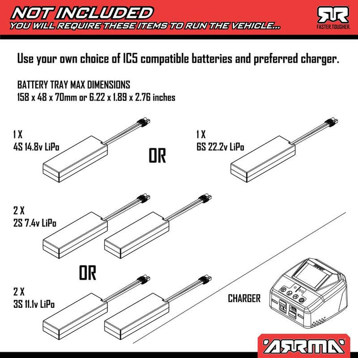 Arrma ARA8608V6T2 1:8 KRATON 6S V6 4X4 BLX Brushless Speed Monster Truck RTR, Blue/Pink