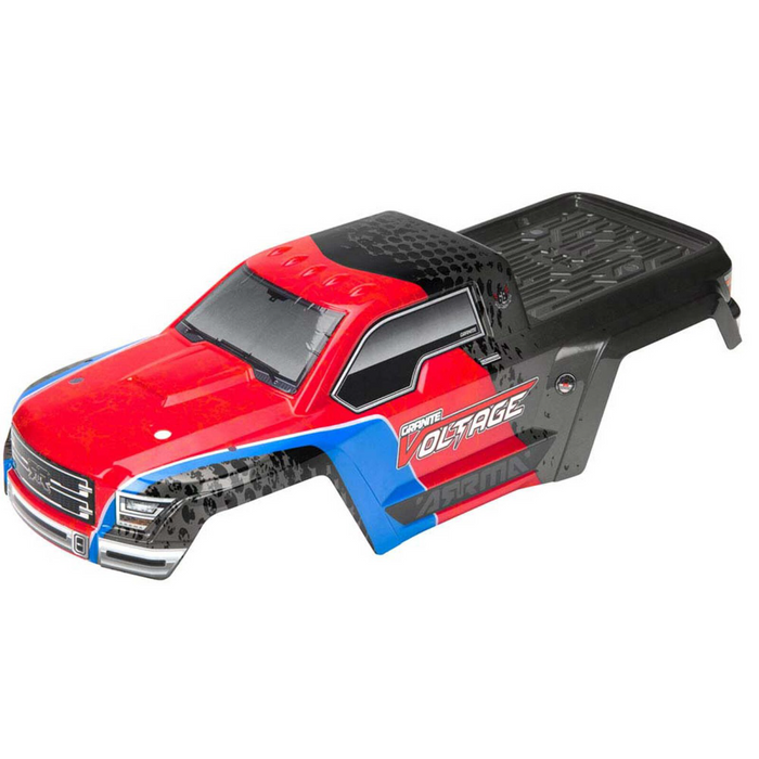 Arrma AR402196 Granite Voltage Painted Body with Decals, Red/Black T3