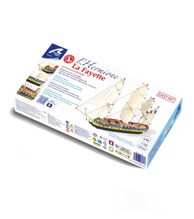 Artesania 17000 1:160 Hermione La Fayette - Wooden Easy Kit w/Paints