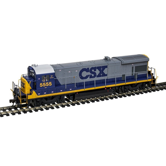 Atlas 10004706 HO GE B30-7 Low Nose - Standard DC - Master(R) Silver -- CSX #5575 (YN2, Bright Future, gray, blue, yellow)