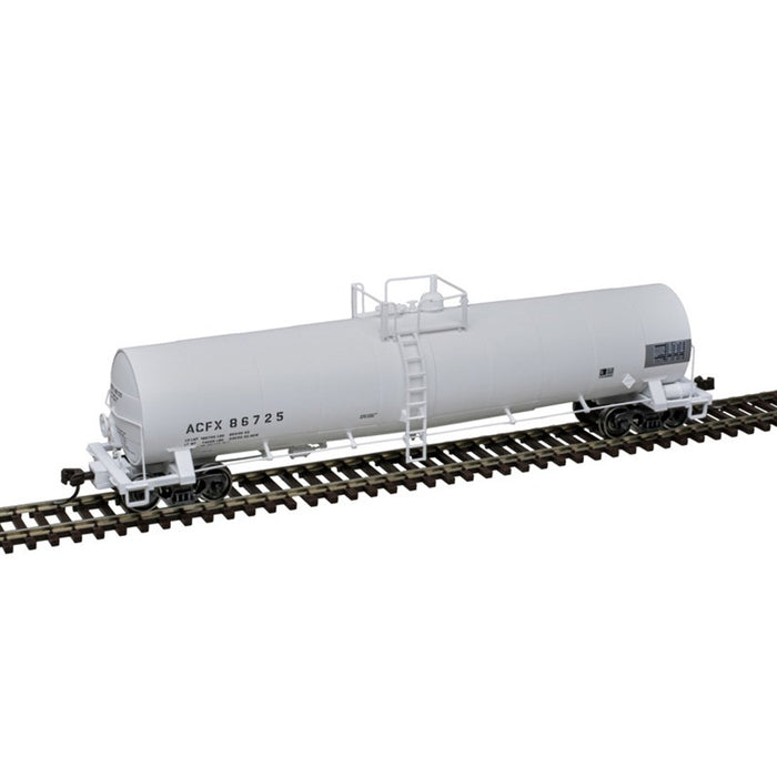 Atlas 20007621 HO ACF 23,500-Gallon Tank Car - Ready to Run - Master(R) -- ACFX #86712 (white, reporting marks only)