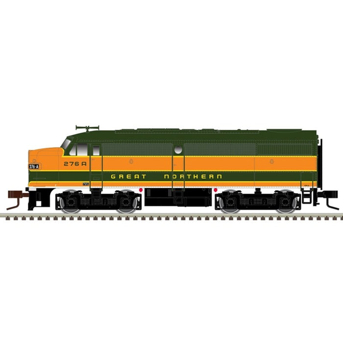 Atlas 40005058 N Alco FA1 Large Numberboards - Standard DC - Master(R) Silver -- Great Northern #276B (Omaha Orange, Pullman Green, yellow)