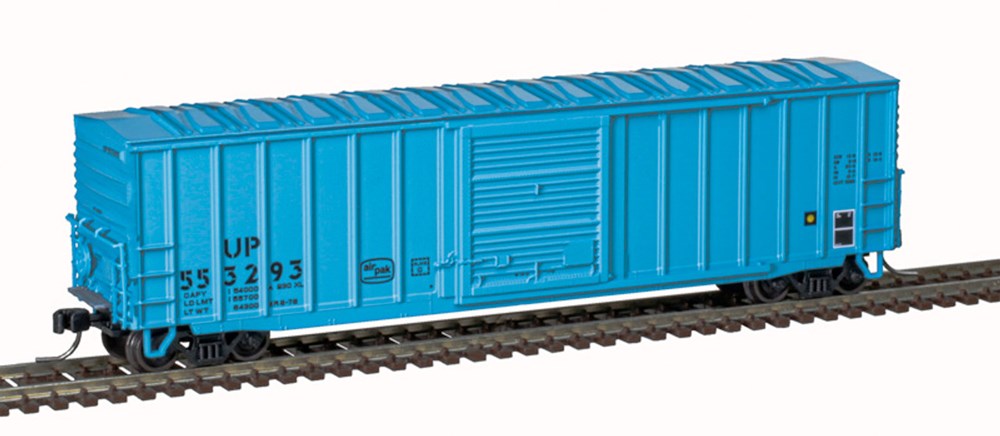 Atlas 50006351 N ACF 50' Precision Design Rib-Side Boxcar - Ready to Run - Master(R) -- Union Pacific #553293 (Ex-RI, blue, white)