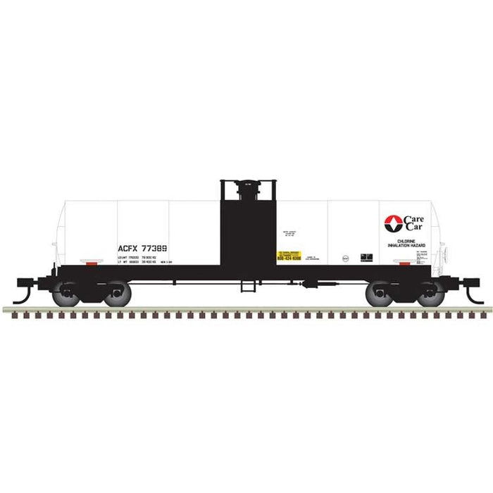 Atlas 50006895 N ACF 17,360-Gallon Tank Car - Ready to Run - Master(R) -- Olin Corp. ACFX #77387 (Care Car, white, black, red)