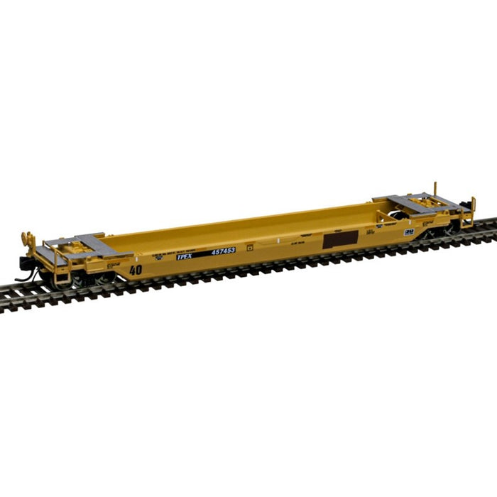 Atlas 50007027 N 40' Rebuilt Well Car - Ready to Run - Master(R) -- TTX TPEX #459279 (Patched, yellow, black, brown)