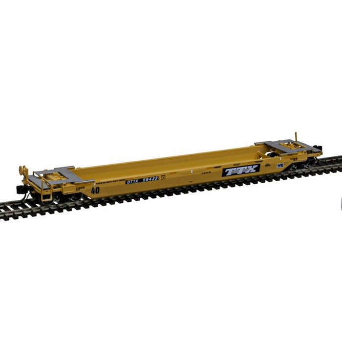 Atlas 50007029 N 40' Rebuilt Well Car - Ready to Run - Master(R) -- TTX DTTX #59853 (yellow, black logo)
