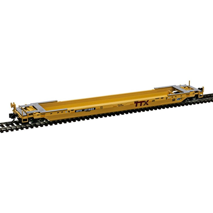 Atlas 50007049 N 53' Rebuilt Well Car - Ready to Run - Master(R) -- TTX DTTX #471623 (yellow, red, black)