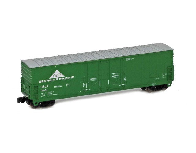 Atlas 75000025 Z Evans 53' Double Plug-Door Boxcar - Master(R) -- Georgia Pacific USLX #16001 (green, white)
