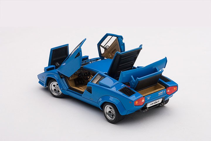AutoArt 54534 1:43 Lamborghini Countach 5000S (Blue - With opening doors/hood) - Discontinued