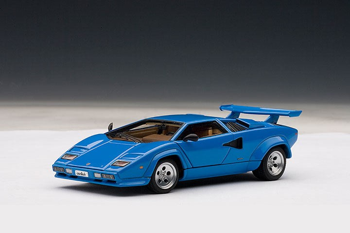 AutoArt 54534 1:43 Lamborghini Countach 5000S (Blue - With opening doors/hood) - Discontinued