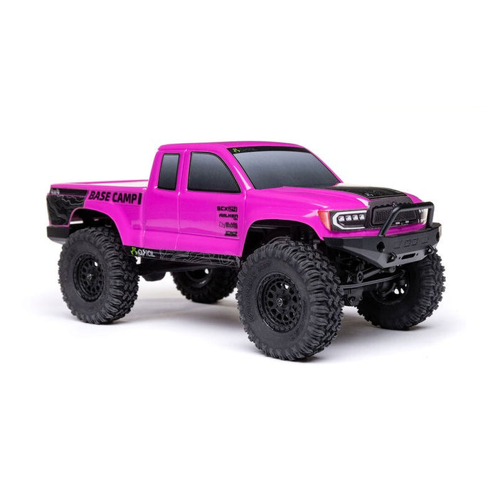 Axial SCX24 1/24 Base Camp 4x4 Rock Crawler Brushed RTR - Pink