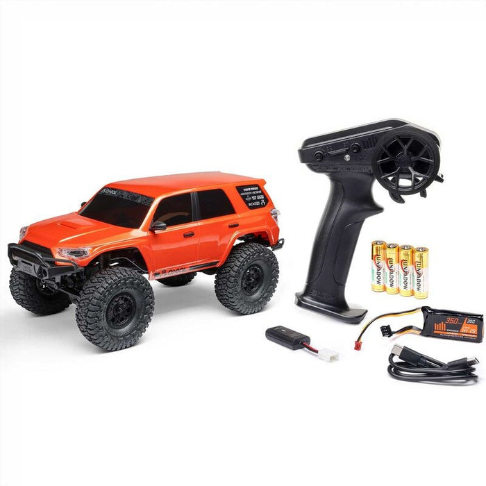 Axial AXI-2035T1 SCX24 1:24 Toyota 4Runner 4x4 RTR Brushed Rock Crawler (Battery & Charger Included), Orange