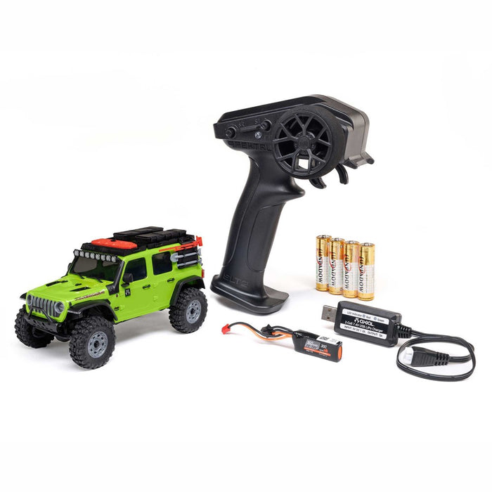 Axial AXI-2261T1 SCX30 Jeep Wrangler JLU 4X4 RTR Brushed Rock Crawler (Battery & Charger Included), Green