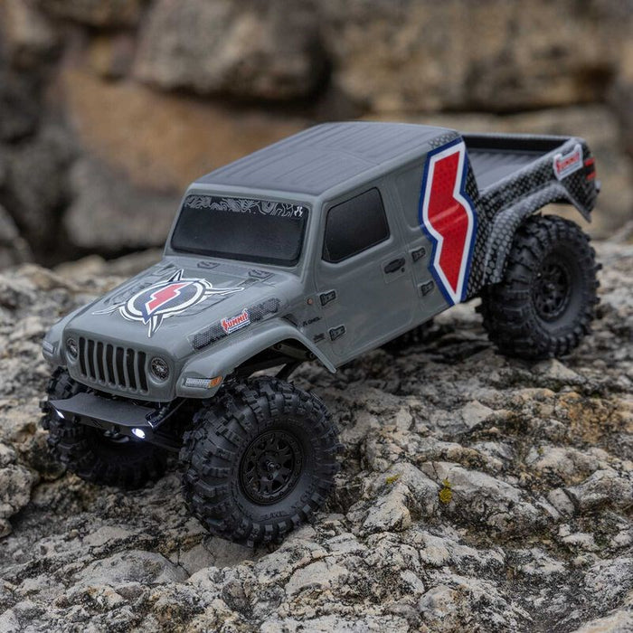 Axial AXI-2324 SCX24 1:24 Summit Racing Jeep Gladiator 4x4 Rock Crawler RTR (Battery & Charger Included), Gray