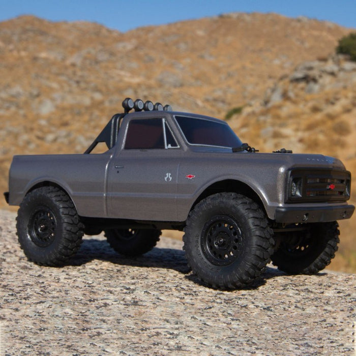 XX Axial AXI00001T2 SCX24 1/24 1967 Chevrolet C10 Truck 4WD RTR, Silver - Discontinued