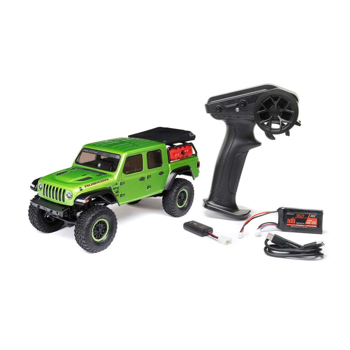 Axial AXI00005V2T3 SCX24 Jeep JT Gladiator 4X4 RTR Brushed Rock Crawler (Battery & Charger Included), Green