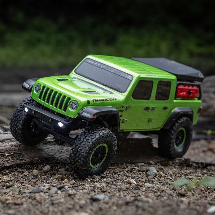 Axial AXI00005V2T3 SCX24 Jeep JT Gladiator 4X4 RTR Brushed Rock Crawler (Battery & Charger Included), Green