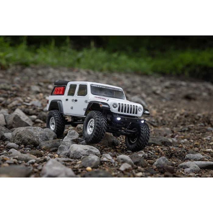 Axial AXI00005V2T4 SCX24 Jeep JT Gladiator 4X4 RTR Brushed Rock Crawler (Battery & Charger Included), White