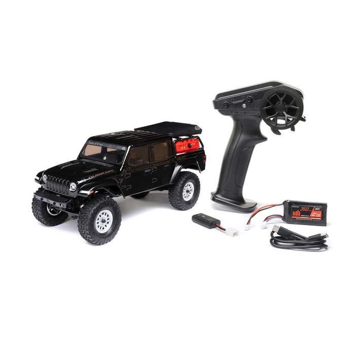 Axial AXI00005V2T5 SCX24 Jeep JT Gladiator 4X4 RTR Brushed Rock Crawler (Battery & Charger Included), Black