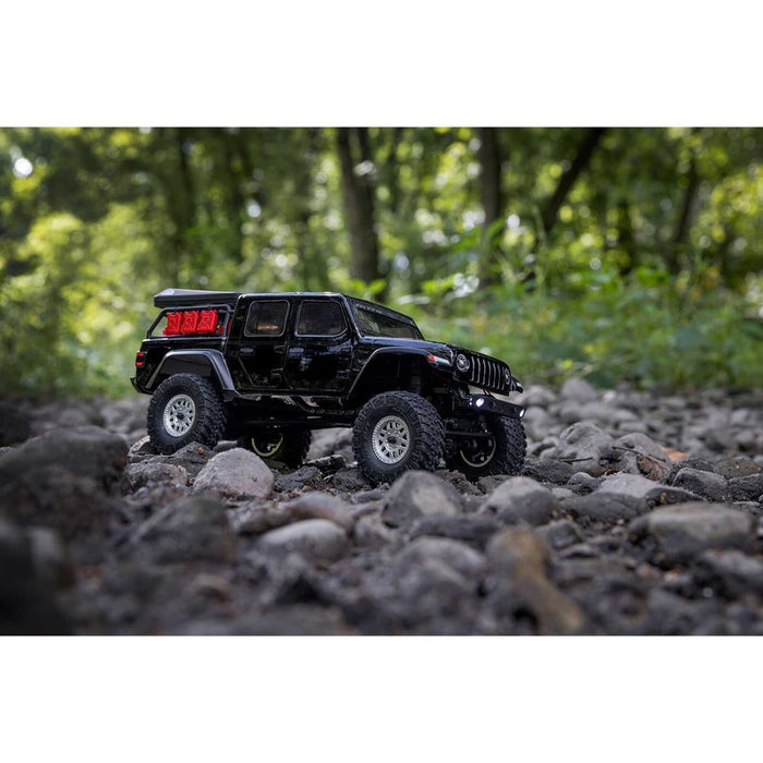 Axial AXI00005V2T5 SCX24 Jeep JT Gladiator 4X4 RTR Brushed Rock Crawler (Battery & Charger Included), Black