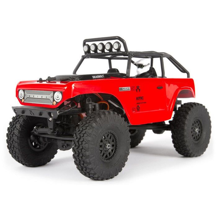 XX Axial AXI90081T1 SCX24 1:24 Deadbolt 4WD Rock Crawler RTR - Red - Discontinued