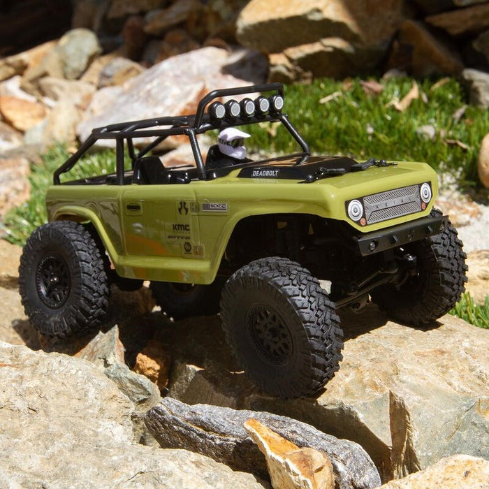 XX Axial AXI90081T2 SCX24 1:24 Deadbolt 4WD Rock Crawler RTR - Olive Green - Discontinued