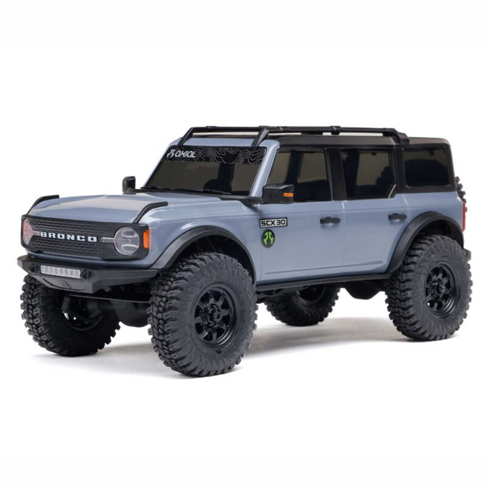 Axial AXI-2048T2 SCX30 Ford Bronco 4X4 RTR Brushed Rock Crawler (Battery & Charger Included), Gray