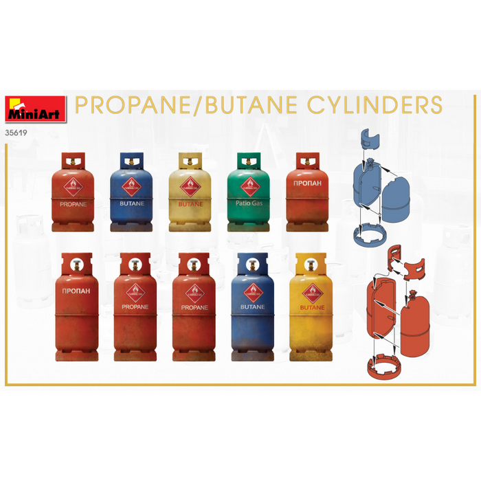 MiniArt 35619 1:35 Propane/Butane Cylinders