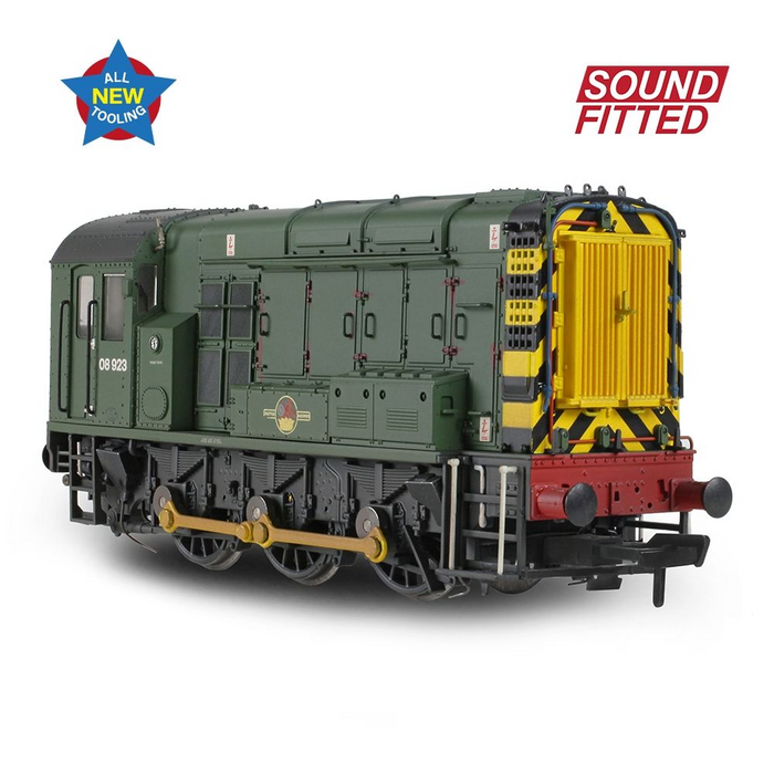 Bachmann Branchline [OO] 35-926SF Class 08 08923 BR Green (Wasp Stripes) [W]
