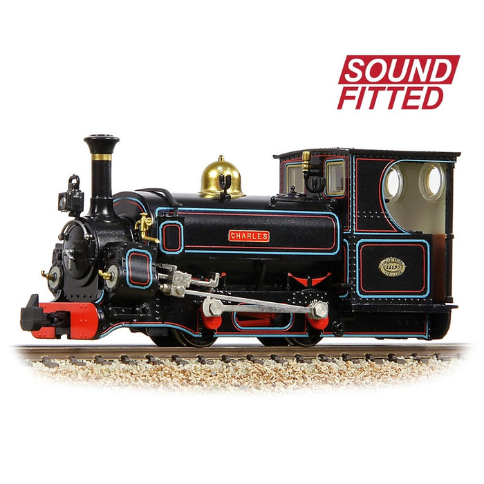 Narrow Gauge [OO-9] 391-126SF Main Line Hunslet 0-4-0ST 'Charles' Penrhyn Quarry Lined Black (Late)