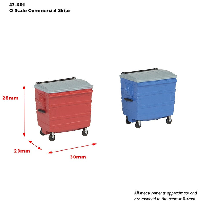 Scenecraft [1:43] 47-501 Commercial Lid Skips (x4)