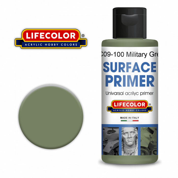 Lifecolor BC09-100 Military Green Acrylic Primer (100ml)