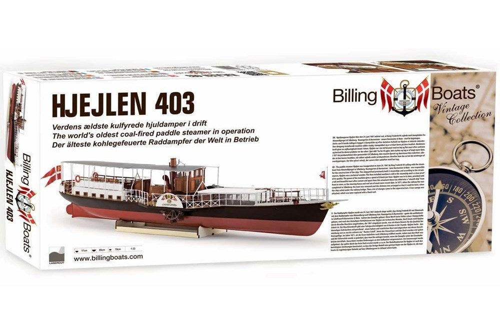 Billings Boats 01-00-0403 Coal-fired Paddle Steamer 'Hjejlen' 403