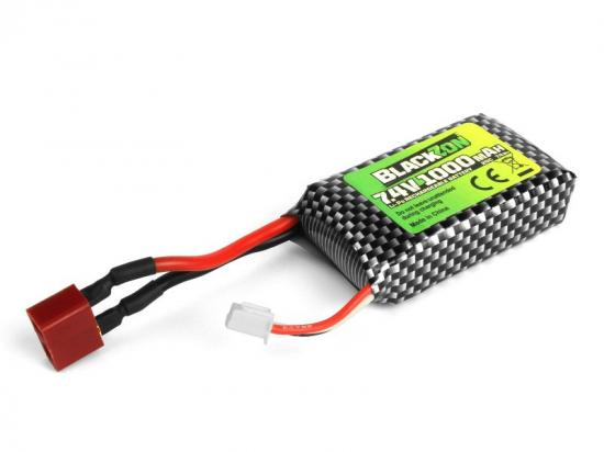 BlackZon 540223 Slyder Turbo Battery: LiPo 7.4v 1000MAh T