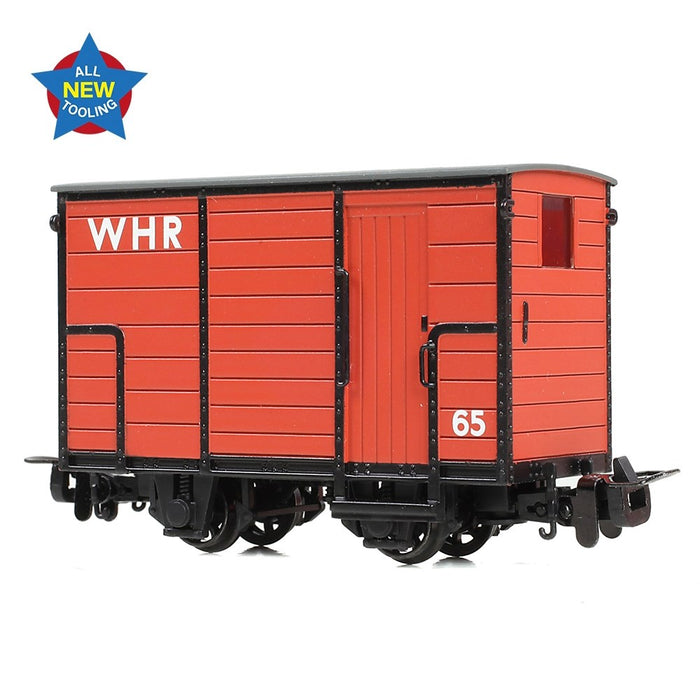 Bachmann Narrow Gauge 393-102 [OO-9] 1:76 RNAD Enclosed-End Brake Van in Welsh Highland Railway Red livery