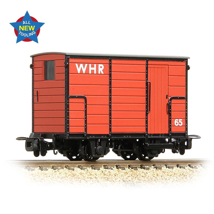 Bachmann Narrow Gauge 393-102 [OO-9] 1:76 RNAD Enclosed-End Brake Van in Welsh Highland Railway Red livery