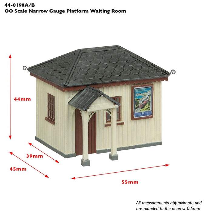 Scenecraft [1:76] 44-0190A (OO9) Platform Waiting Room - Chocolate and Cream