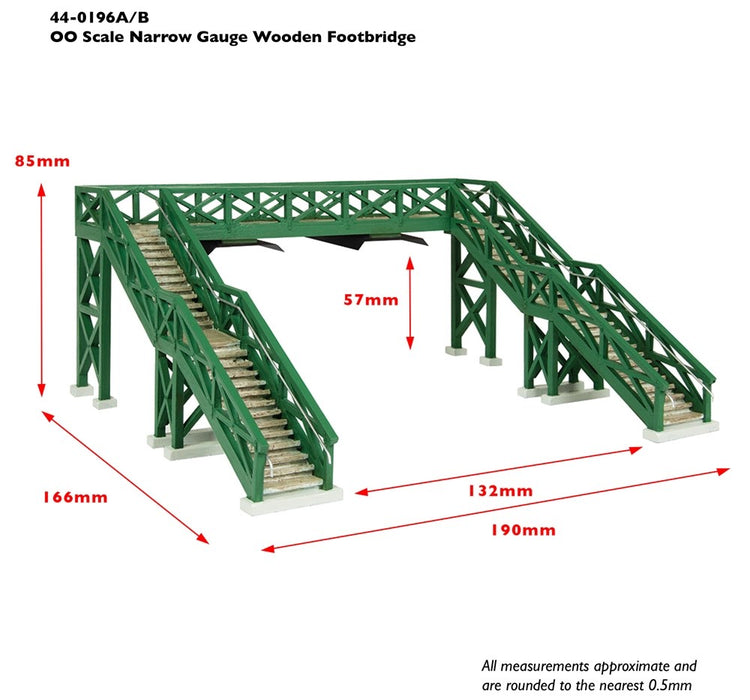 Scenecraft [1:76] 44-0196A (OO9) Wooden Footbridge - Natural Wood