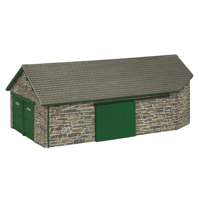 Scenecraft [1:76] 44-0197G (OO9) Harbour Station Goods Shed - Green