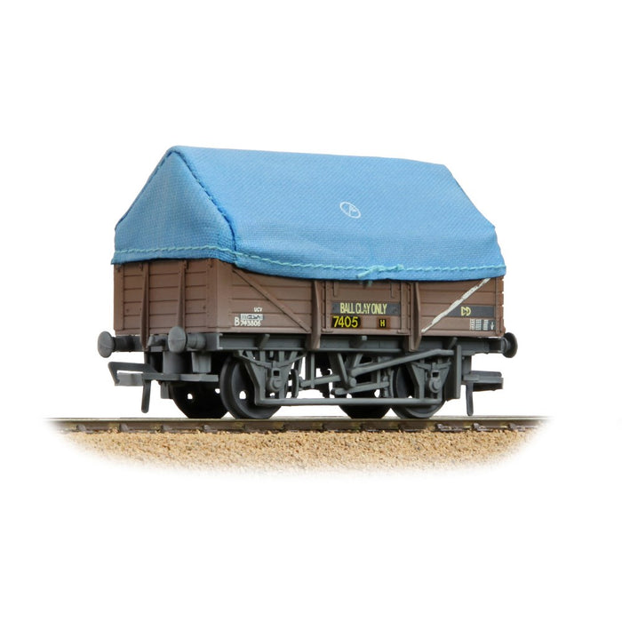 Branchline [OO] 33-085C 5 Plank China Clay Wagon BR Bauxite (TOPS) With Hood [W]