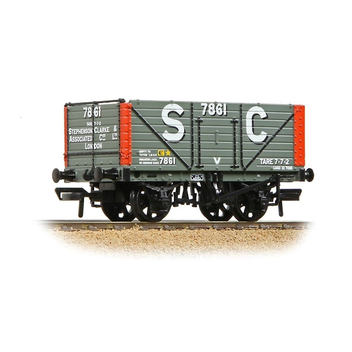 Branchline [OO] 37-129A 8 Plank End Door Wagon 'Stephenson Clarke & Assoc. London' in Grey/Red