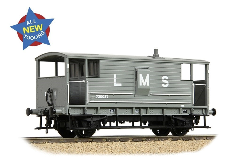 Bachmann Branchline 38-975 [OO] 1:76 LMS 20T Brake Van LMS (L M S) Grey