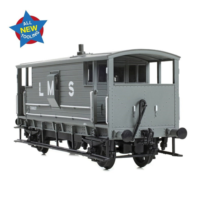Bachmann Branchline 38-975 [OO] 1:76 LMS 20T Brake Van LMS (L M S) Grey