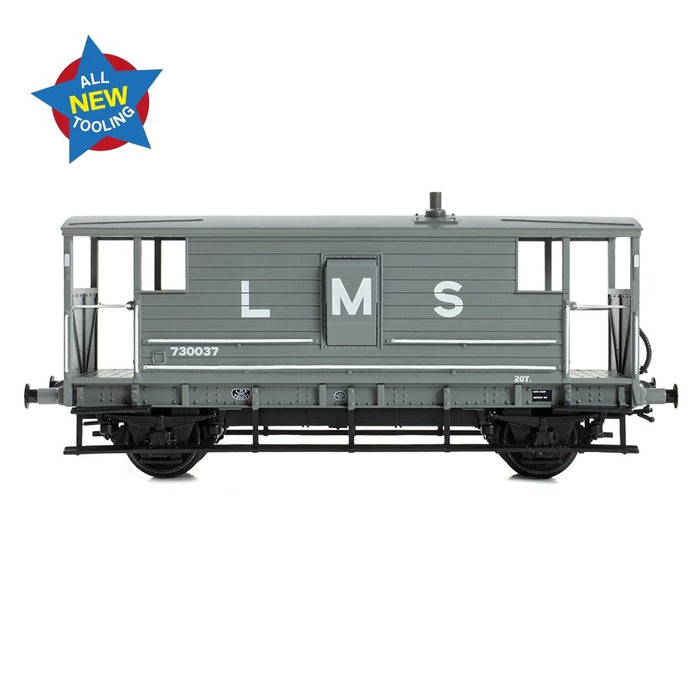 Bachmann Branchline 38-975 [OO] 1:76 LMS 20T Brake Van LMS (L M S) Grey