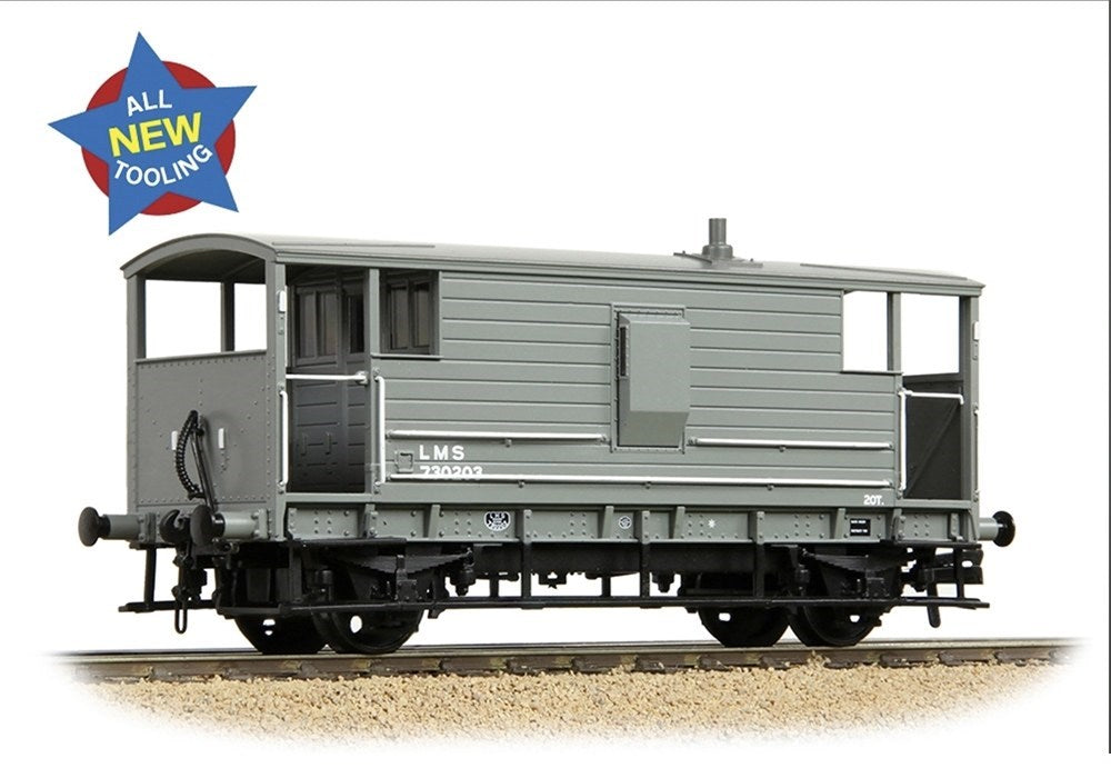Bachmann Branchline 38-976 [OO] 1:76 LMS 20T Brake Van LMS (LMS) Grey
