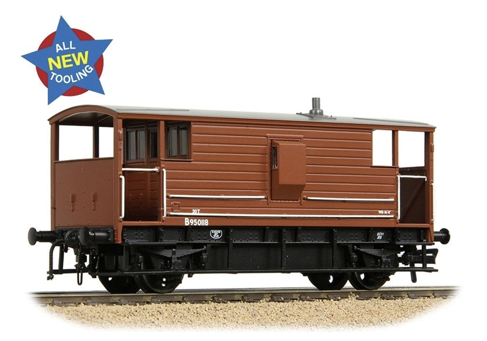Bachmann Branchline 38-977 [OO] 1:76 LMS 20T Brake Van BR Bauxite