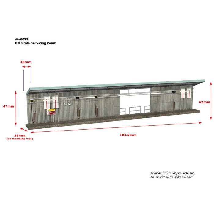 Branchline [OO] 44-0053 Scenecraft Servicing Point (308mm x 38mm x 67mm)