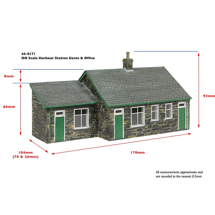 Branchline [OO] 44-0171G Scenecraft Harbour Station Gents and Office - Green