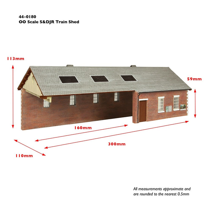 Branchline [OO] 44-0180A Scenecraft S&DJR Train Shed with Green and Cream detail