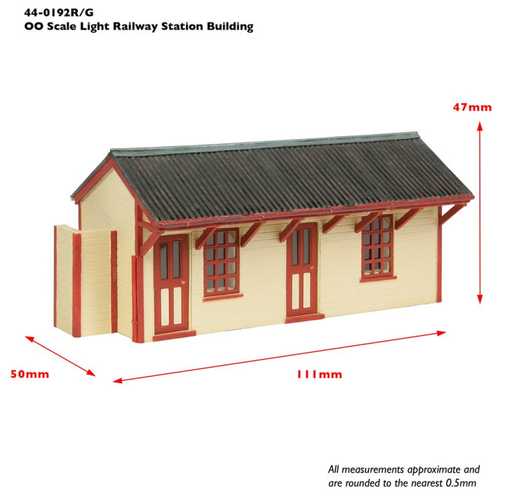 Scenecraft [1:76] 44-0192R Light Railway Station Building - Red